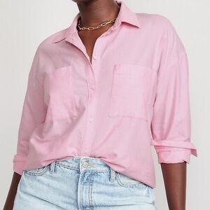 Cropped boyfriend collared shirt